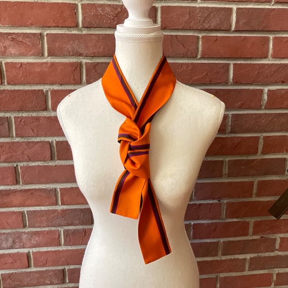 Foulard Skinny Silk Scarf Bandana Hair Tie Wrist Bag Wrap 54”x2” NEW - Picture 7 of 11